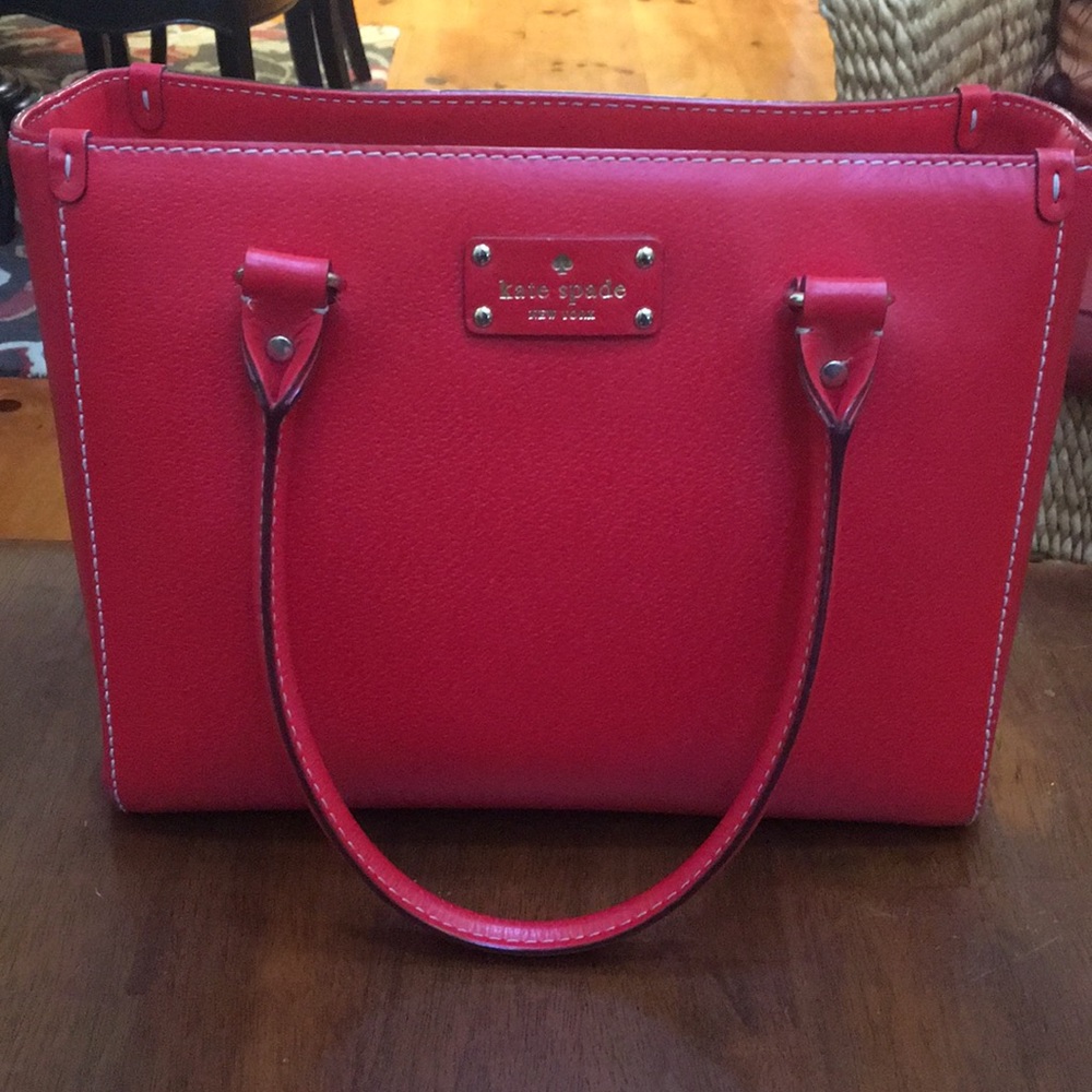 Kate Spade cherry red purse with dust cover - Picture 1 of 15